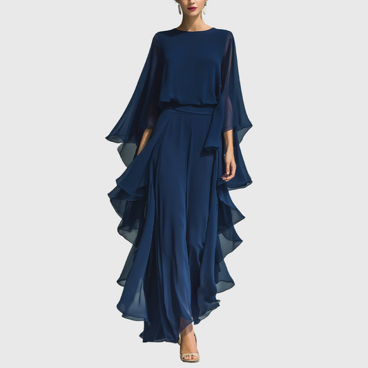 Aurelia | Elegant Flowing Evening Jumpsuit