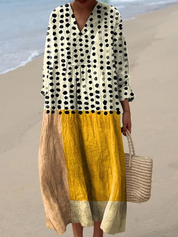 Mia | The Artisan Dotted Maxi