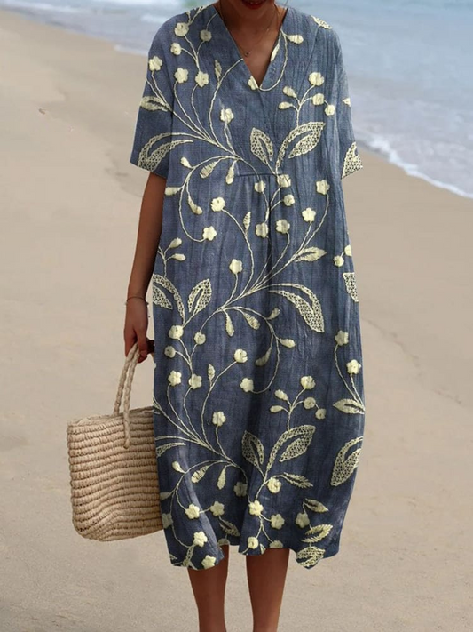 Avery | The Minimalist Blue Willow Midi